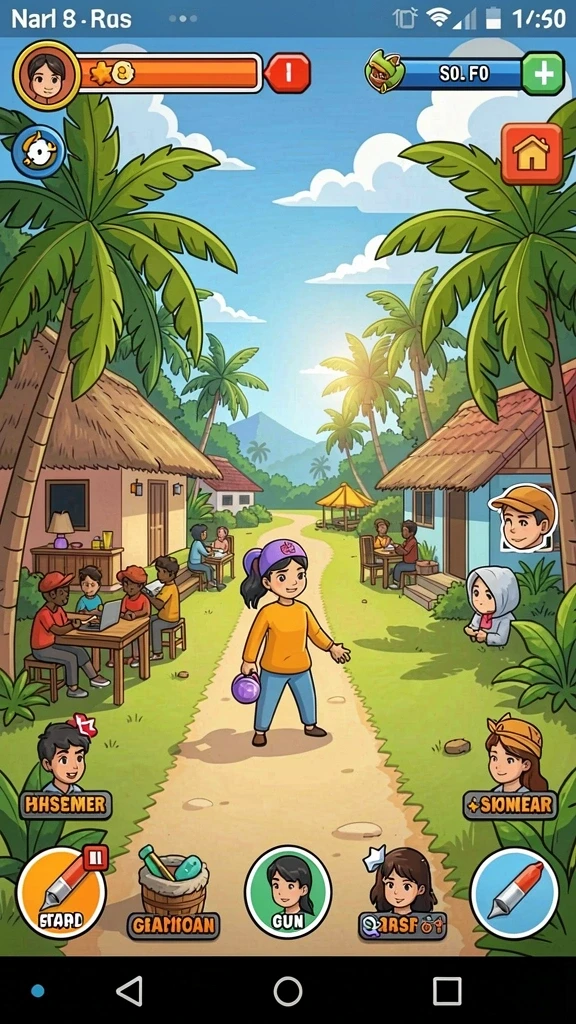 pelamis77 - Tangkapan layar karakter utama dalam PELAMIS77.